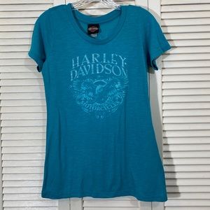 Harley Davidson Embellished Logo Graphic Tee